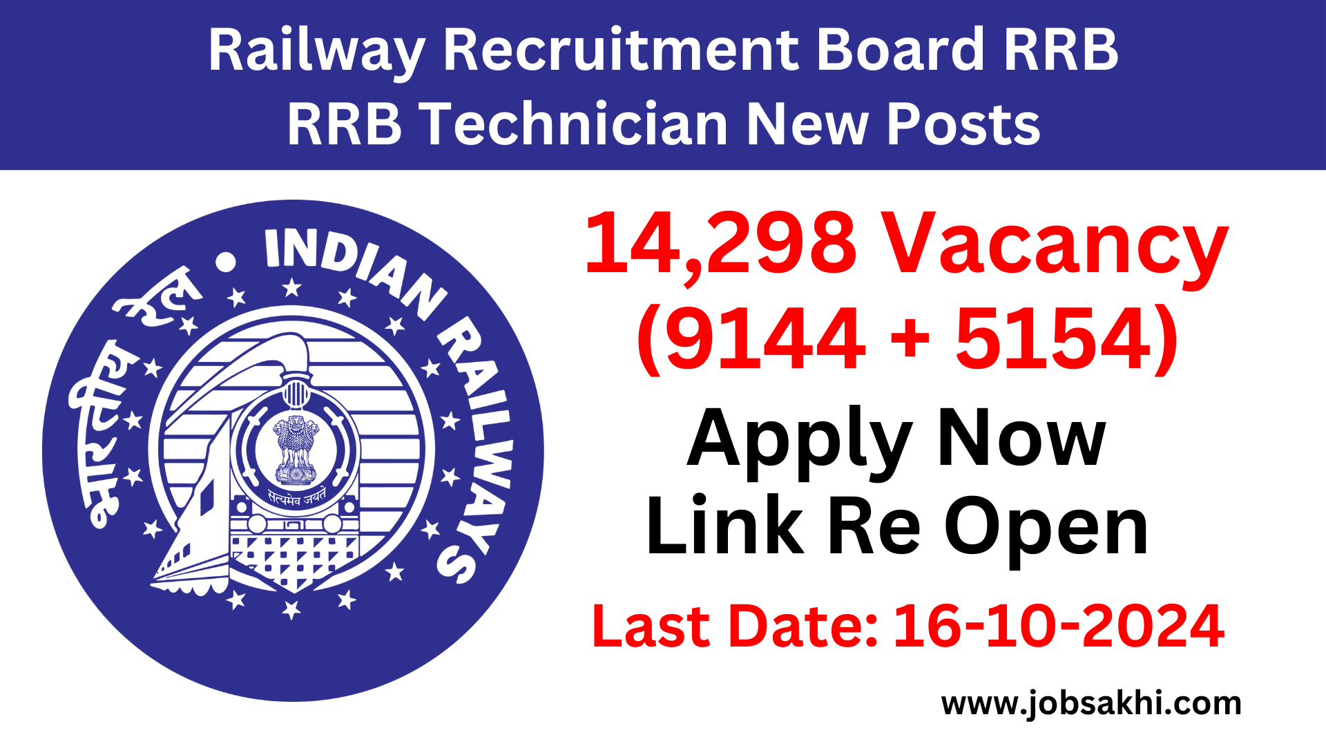 RRB Technician Recruitment 2024 Apply Online for 14,298 Posts